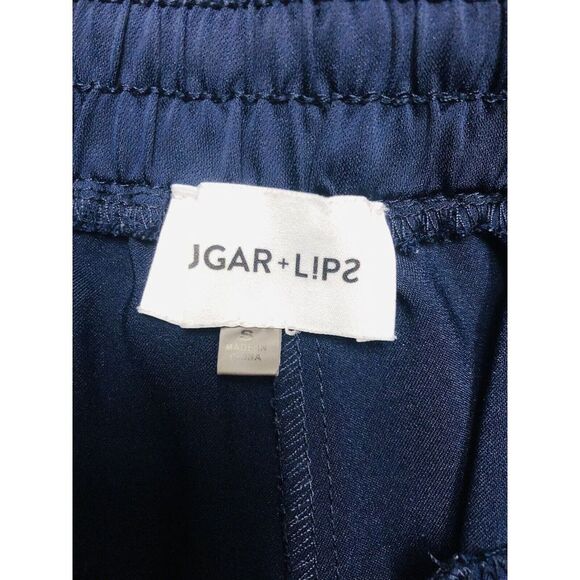 SUGAR LIPS Hi Waist Navy White Piping Ankle‎ Pants S Nautical Preppy - Picture 3 of 11